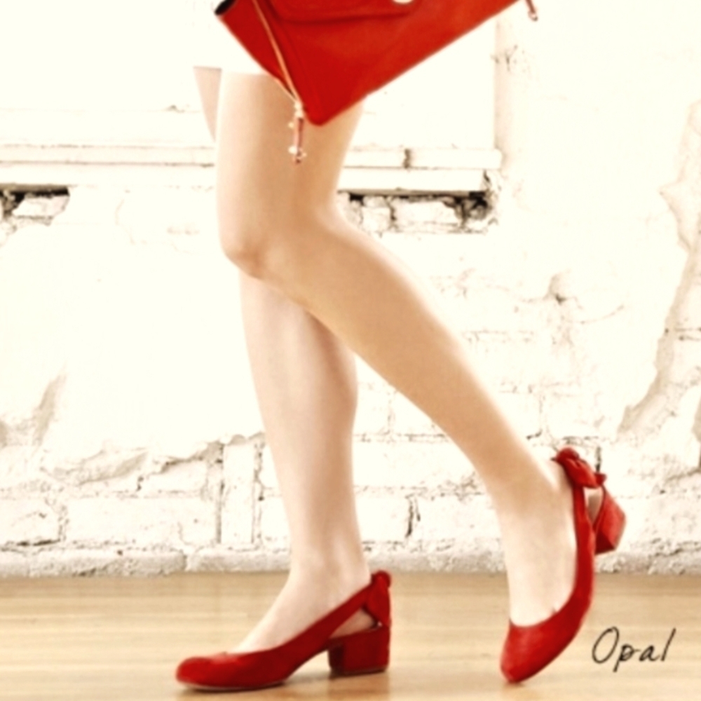 Sole Society Opal Suede Slingback Pumps Red Women's 7.5 - Picture 11 of 11